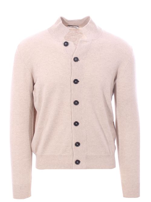 cardigan polo in lana, seta e cashmere MAGAZZINO RICAMBI | 144STONE